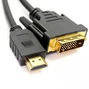 כבל מתאם HDMI to DVI Male Cable Gold Connectors