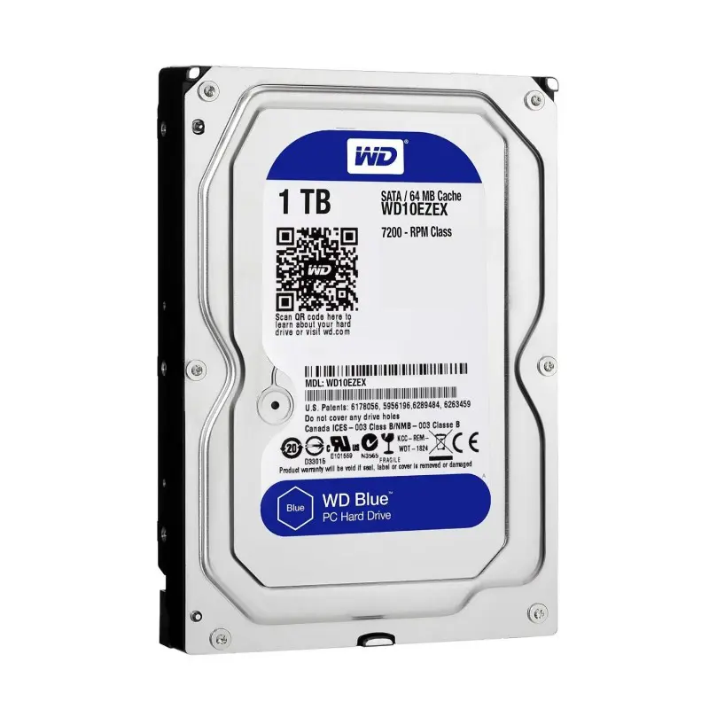 WD Blue 1TB Desktop Hard Disk Drive - 7200 RPM SATA 6 Gb/s 64MB Cache 3.5 Inch - WD10EZEX