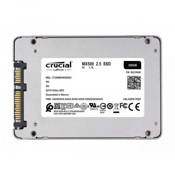 Crucial MX500 2.5" 250GB SATA III 3D NAND Internal Solid State Drive (SSD) CT250MX500SSD1