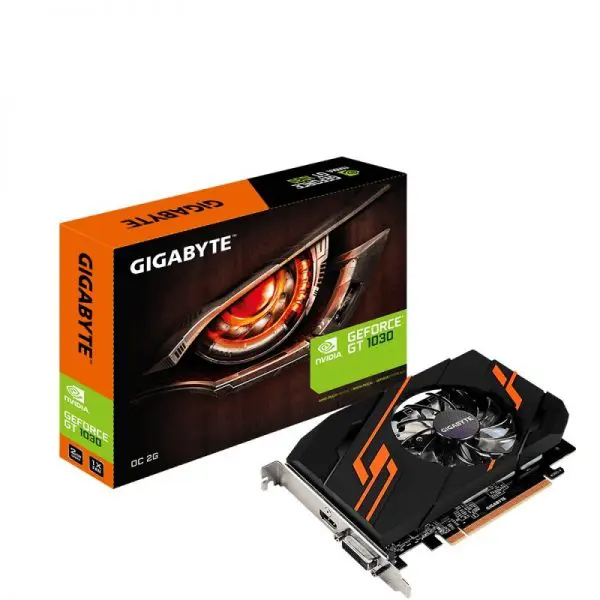 GIGABYTE GeForce GT 1030 DirectX 12 GV-N1030OC-2GI 2GB 64-Bit GDDR5 PCI Express x16 ATX Video Card