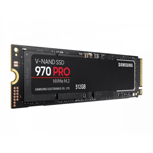 SAMSUNG 970 PRO M.2 2280 512GB PCIe Gen3. X4, NVMe 1.3 64L V-NAND 2-bit MLC Internal Solid State Drive (SSD)