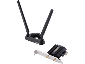ASUS AX3000 Next-Gen WiFi 6 Dual Band PCIe Wireless Adapter with Bluetooth 5.0 - OFDMA, 2x2 MU-MIMO and WPA3 Security PCE-AX58BT