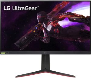 LG Ultragear 32GP83B-B 32" QHD Nano IPS Gaming Monitor, DCI-P3 98%, 1ms (GTG), 165Hz, G-SYNC Compatible, FreeSync, HDR 10, HDMI, Black