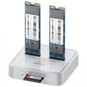 תחנת עגינה לדיסקים MAIWO Type-C to M.2 NVME/SATA with SD Card Reader
