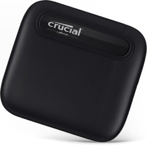 Crucial X6 2TB Portable SSD - Up to 800 MB/s - USB 3.2 - External Solid State Drive, USB-C - CT2000X6SSD9