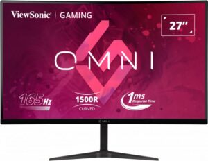 ViewSonic VX2718-2KPC-mhd 27” 2K 165Hz 1ms 1500R Curved with Speakers Gaming Monitor