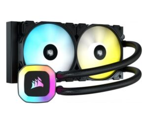 Corsair H100 RGB 240mm Liquid CPU Cooler Black CW-9060053-WW
