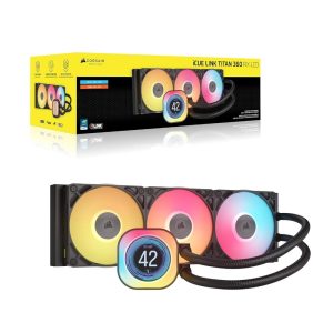 קירור נוזלי Corsair iCUE TITAN 360 RX LCD Balck 360mm AIO