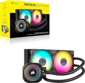 קירור נוזלי Corsair iCUE NAUTILUS 240 RS RGB Black 240mm AIO
