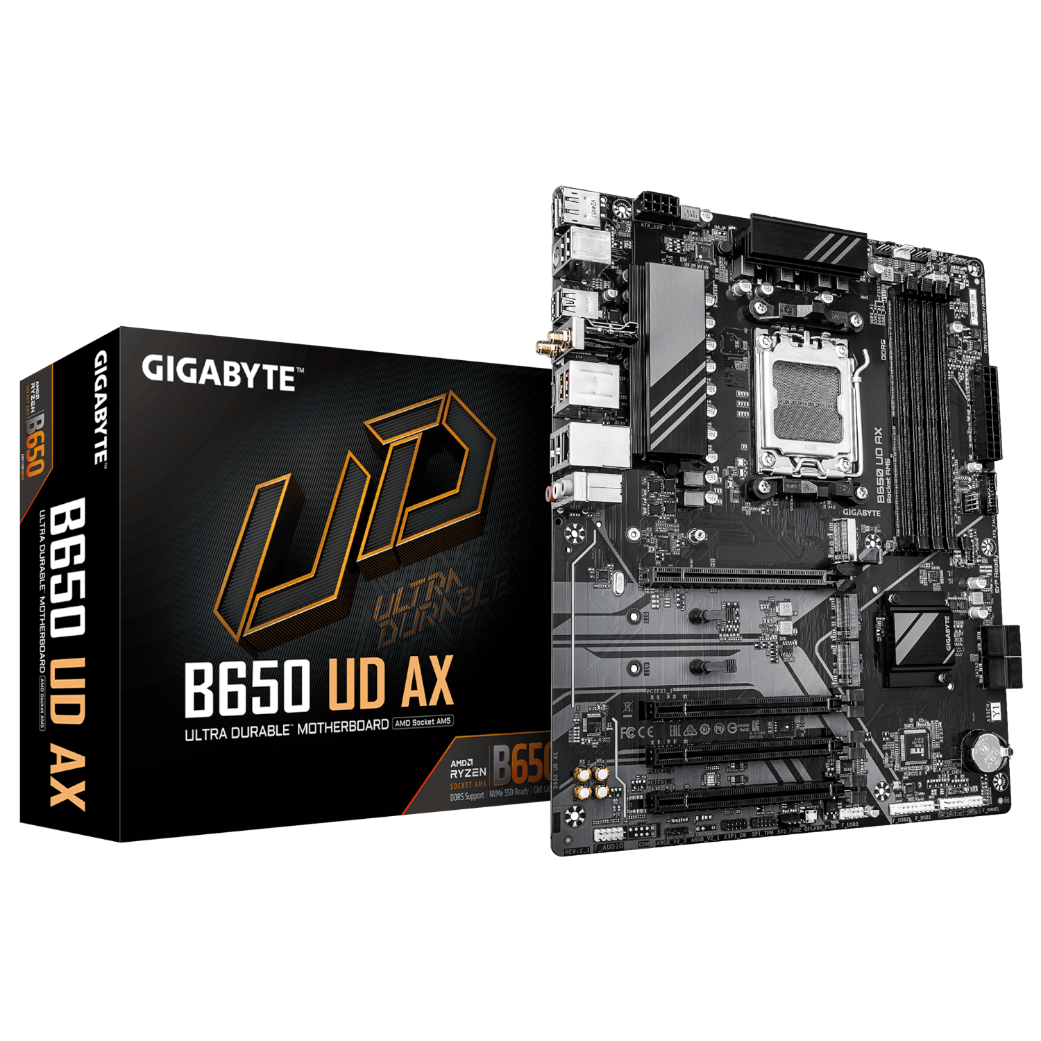 לוח אם GIGABYTE B650 UD AX DDR5 WIFI6 BT AM5 1GB LAN – תמונה 7