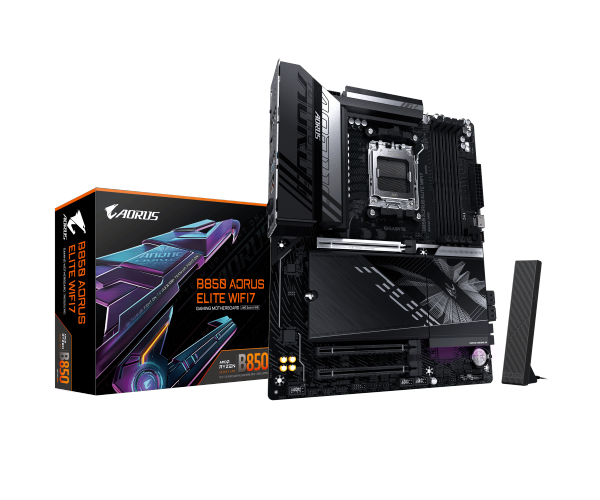 לוח אם GIGABYTE B850 AORUS ELITE WIFI7 ATX DDR5 AM5 BT 2.5GBE LAN – תמונה 2