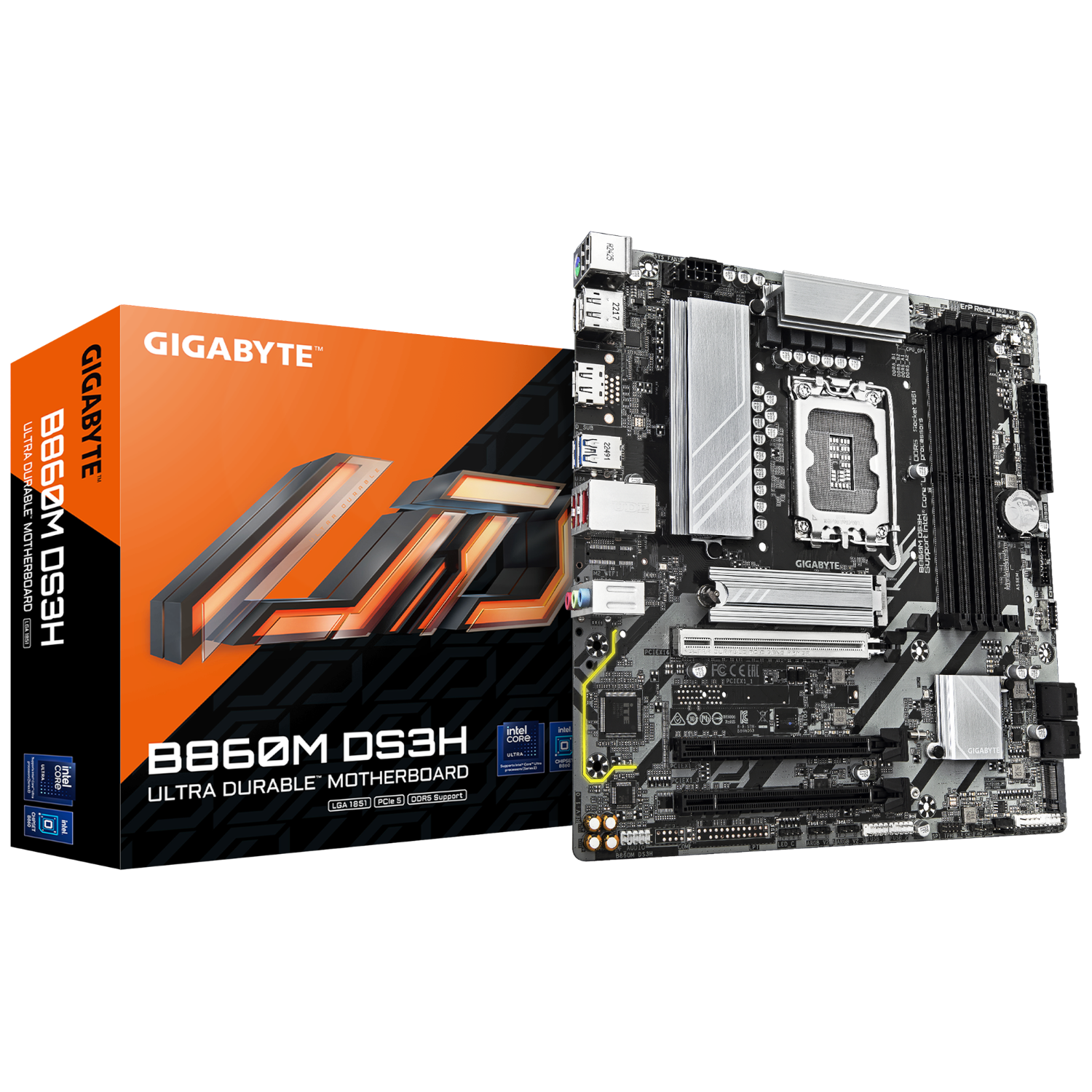 לוח אם GIGABYTE B860M DS3H 1.0 Micro-ATX DDR5 LGA1851 2.5GbE Lan – תמונה 6