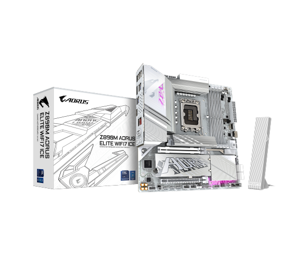 לוח אם אינטל GIGABYTE Z890M AORUS ELITE WIFI7 ICE WIFI7 BT PCIE 5 – תמונה 2