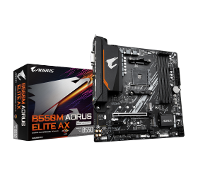 לוח אם Gigabyte B550M AORUS ELITE AX AM4 DDR4 WIFI DVI HDMI M-Atx