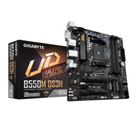 לוח אם למעבדי Gigabyte B550M DS3H 1.7 DDR4 Micro-Atx For AMD AM4