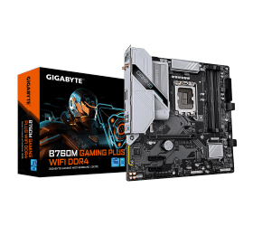 לוח אם GIGABYTE B760M GAMING PLUS WIFI DDR4 mATX LGA 1700 1GbE