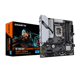 לוח אם GIGABYTE B760M GAMING PLUS WIFI DDR4 mATX LGA 1700 1GbE