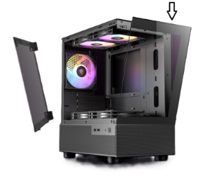 פנל קידמי למארז שחור ANTEC CX200M