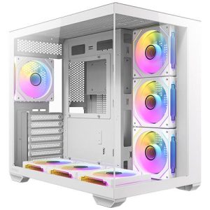 מארז Antec CX Mirror White Mini-Tower Gaming Case 7X120mm ARGB