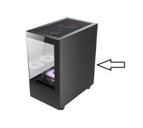 צד ימין למארז שחור ANTEC CX200M