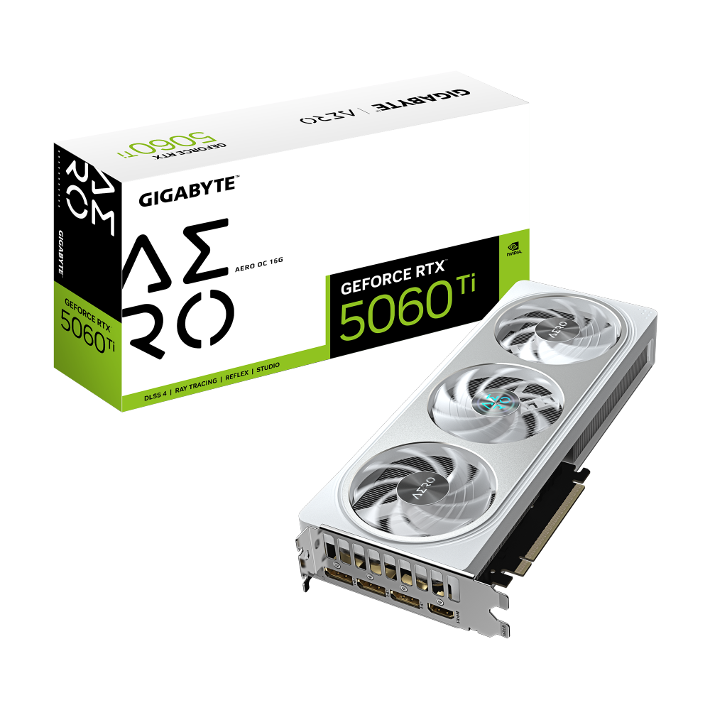 Gigabyte RTX 5060 Ti AERO OC 16GB white