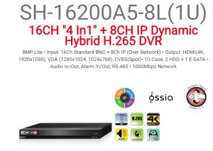 מכשיר הקלטה 5 מגה SH-16200A5-8L IP4+AHD16