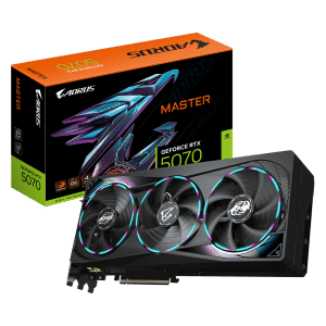 כ.מסך GIGABYTE AORUS GeForce RTX 5070 MASTER 12G