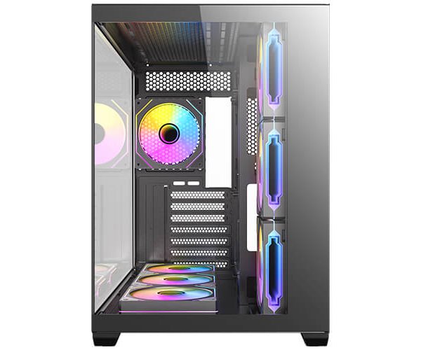 מארז Antec CX Mirror Black Mini-Tower Gaming Case 7X120mm ARGB