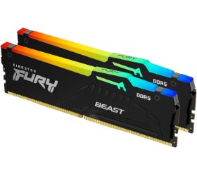 ז.לנייח KINGSTON FURY BEAST RGB 32GB 2X16GB 6000MHZ CL36 EXPO/XMP