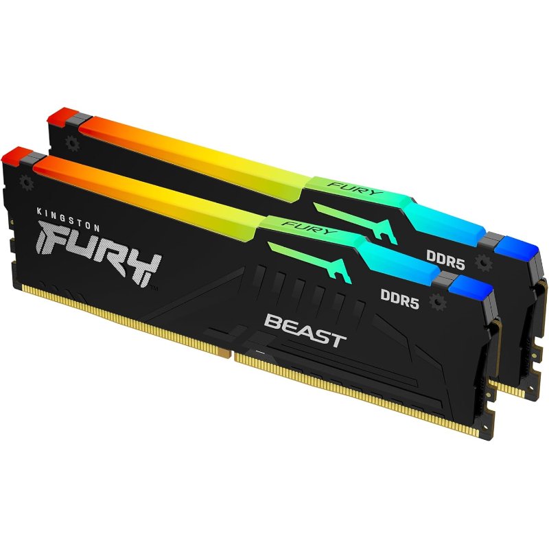 ז.לנייח KINGSTON FURY BEAST RGB 32GB 2X16GB 6000MHZ CL36 EXPO/XMP