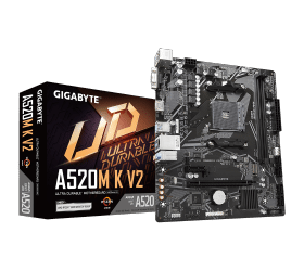 לוח אם Gigabyte AMD A520M K V2 rev 1.1 DDR4 For AM4