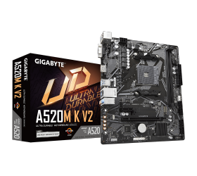 לוח אם Gigabyte AMD A520M K V2 rev 1.1 DDR4 For AM4