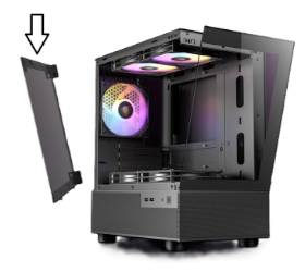 זכוכית למארז שחור ANTEC CX200M