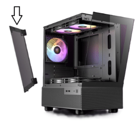 זכוכית למארז שחור ANTEC CX200M
