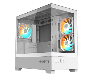 מארז לבן GIGABYTE C201 PANORAMIC ICE Micro-ATX 3XARGB Fans