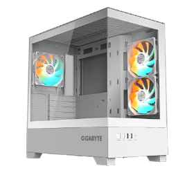 מארז לבן GIGABYTE C201 PANORAMIC ICE Micro-ATX 3XARGB Fans