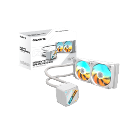 קירור נוזלי כפול Gigabyte Gaming 240 ICE 2XARGB 120MM Fan White