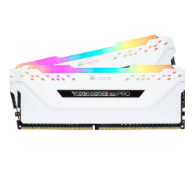 זכרון לנייח CORSAIR VENGEANCE RGB PRO 32GB 2x16GB DDR4 DRAM WHITE