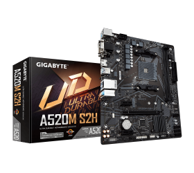 לוח אם למעבדי Gigabyte A520M S2H 1.3 VGA DVI HDMI AM4 AMD