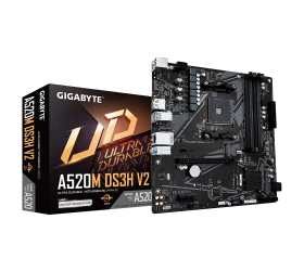 לוח אם GIGABYTE A520M DS3H V2 1.0 AM4 AMD MICRO-ATX