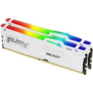 ז.לבן לנייח DDR5 32GB 2x16GB 6400Mhz C32 Kingston Fury Beast RGB