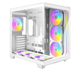 מארז לבן Antec C5 ARGB Mid-Tower ATX 7x ARGB FANS Incl Type-C
