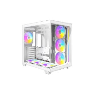 מארז לבן Antec C5 ARGB Mid-Tower ATX 7x ARGB FANS Incl Type-C