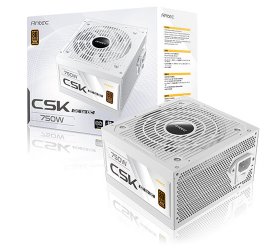ספק כוח לבן ANTEC CSK 750DC Non-Modular 750W 80 PLUS Bronze 120MM