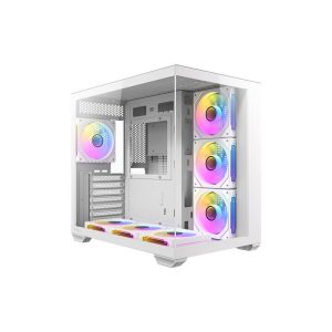 מארז Antec CX Mirror White Mini-Tower Gaming Case 7X120mm ARGB