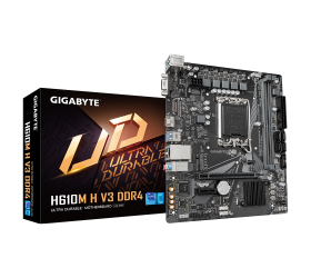 לוח לאינטל דור 12-14 Gigabyte H610M H DDR4 V3 REV1.0 VGA HDMI