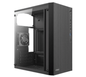 מארז Antec ST10M TG Mini Tower Micro-Atx Black Glass Side Panel