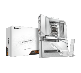 לוח לבן עם מחברי חשמל מאחור Gigabyte B850 A STEALTH AM5 DDR5 WIFI