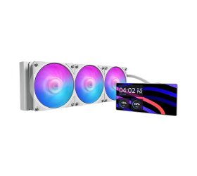 ק. נוזלי Cooler Master Core LCD 6 Inch 360 White ARGB Intel AMD